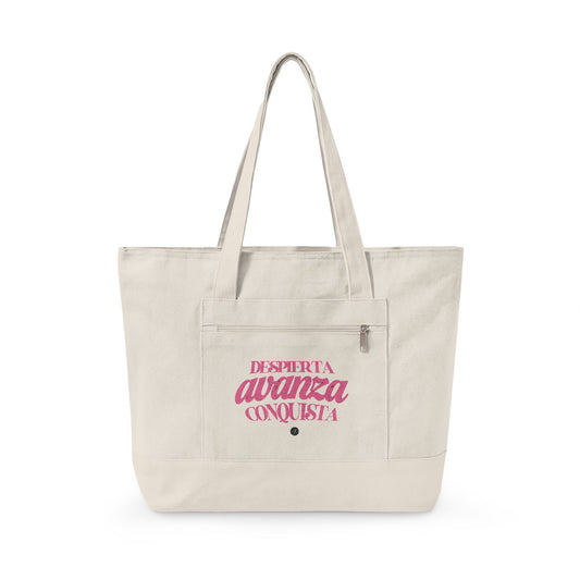 Avanza y Conquista Tote Zipper Bag